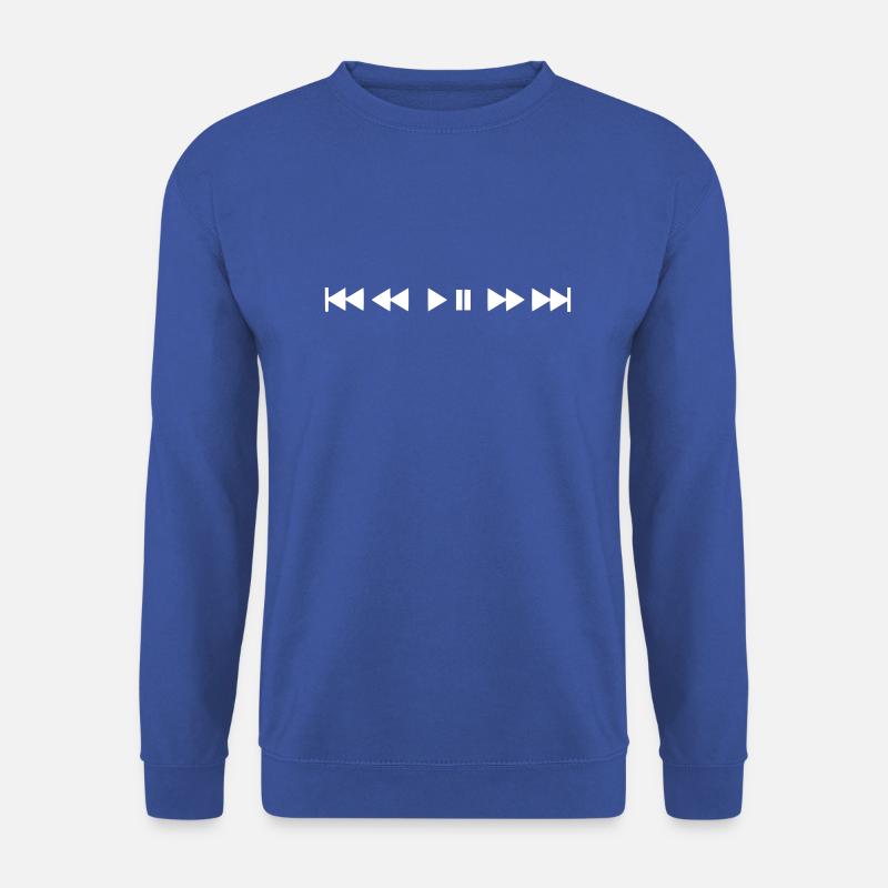 Play Pause Musik Symbole - Unisex Pullover - Royalblau