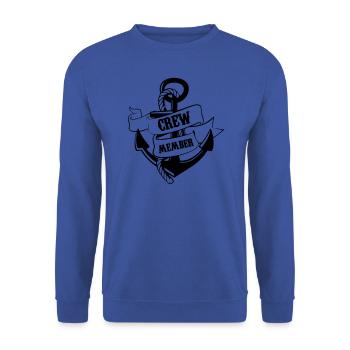 membre d'équipage ancre 01 - Sweat-shirt Unisexe - bleu royal - Devant - Alina (178cm) & Michal (187cm)