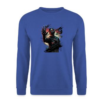 zombie - Unisex Sweatshirt - royal blue - Front - Alina (178cm) & Michal (187cm)