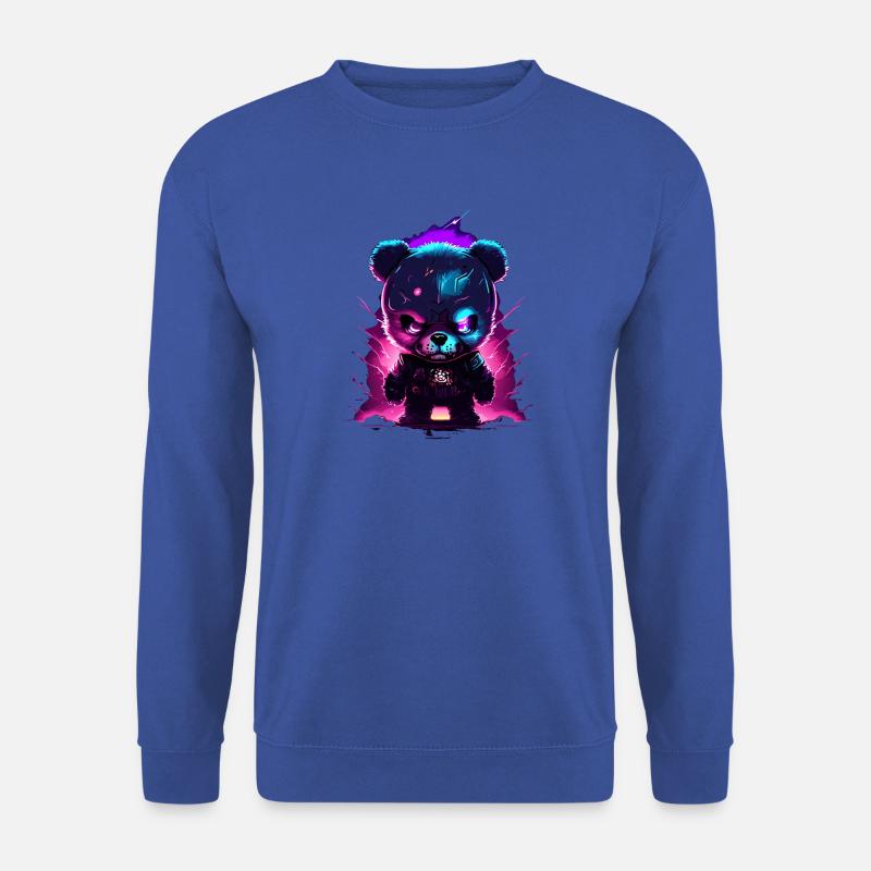 angry teddybear - Unisex Pullover - Royalblau