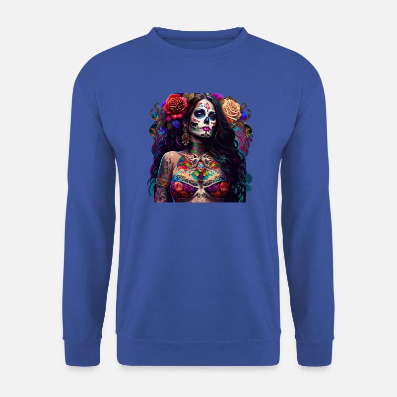 pretty dia de muertos - Unisex Pullover - Royalblau