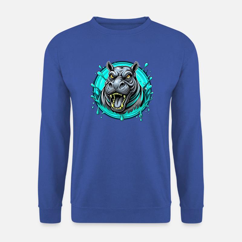 hippo - Unisex Pullover - Royalblau