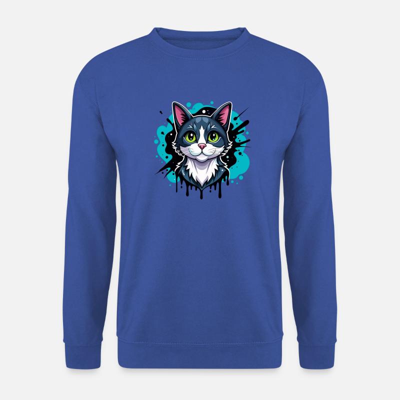 Katze - Unisex Pullover - Royalblau
