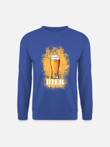 Bierliebe Glasdesign Bier Glas - Unisex Pullover - Royalblau