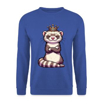 ferret ferret holder ferret owner - Unisex Sweatshirt - royal blue - Front - Alina (178cm) & Michal (187cm)