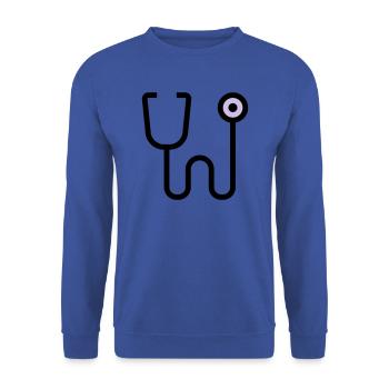 Examen stéthoscopique par le médecin - Sweat-shirt Unisexe - bleu royal - Devant - Alina (178cm) & Michal (187cm)