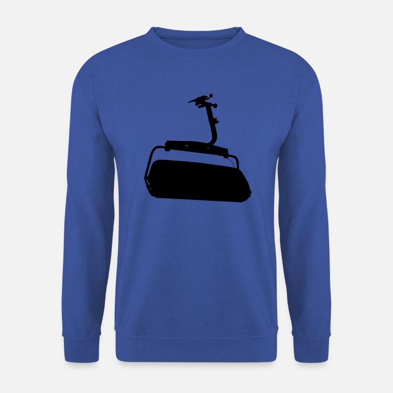 Sessellift Silhouette Schwarz - Unisex Pullover - Royalblau