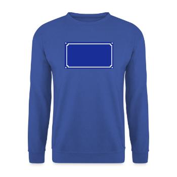 Blank street sign plate - Unisex Sweatshirt - royal blue - Front - Alina (178cm) & Michal (187cm)
