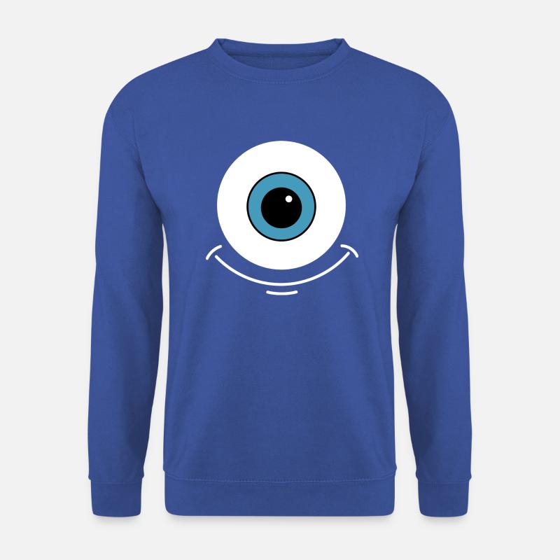 Monster Eye Smiley Comic Blanc - Sweat-shirt Unisexe - bleu royal