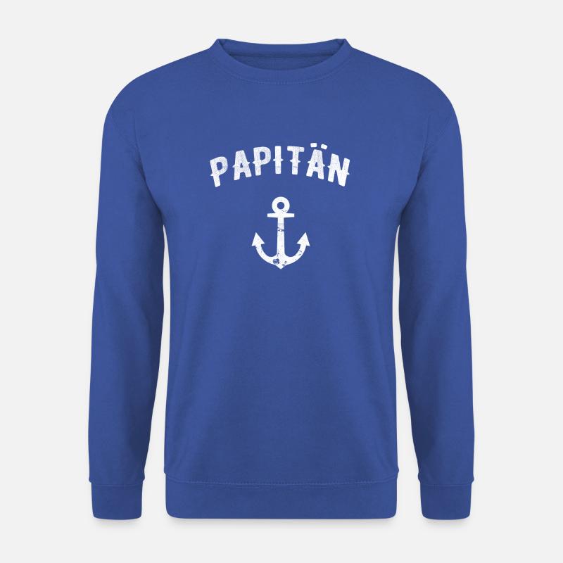 Papitän Vatertags Geschenk Idee Geburt - Unisex Pullover - Royalblau