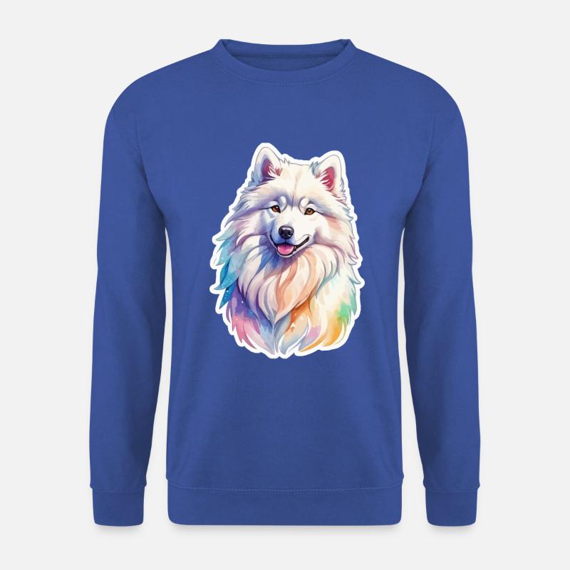 Samojede Wasserfarben - Unisex Pullover - Royalblau