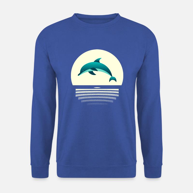 Delfin im Sprung - Unisex Pullover - Royalblau