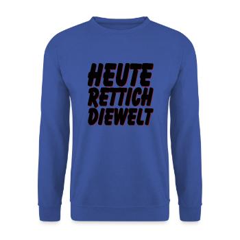 heute rettich schwarz - Unisex Pullover - Royalblau - Vorne - Alina (178cm) & Michal (187cm)