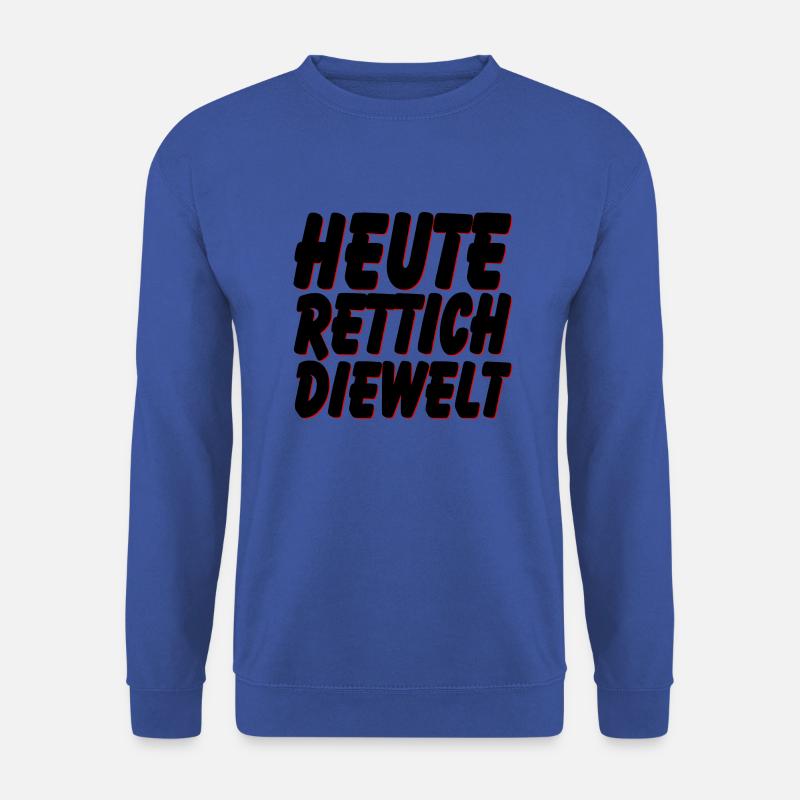 heute rettich schwarz - Unisex Pullover - Royalblau