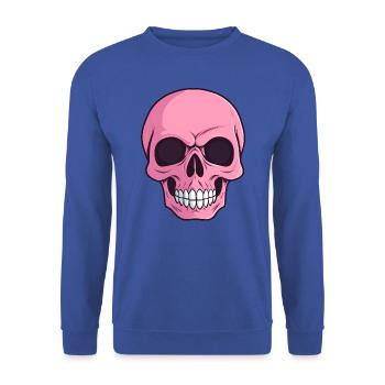 skull pink copy - Unisex Sweatshirt - royal blue - Front - Alina (178cm) & Michal (187cm)