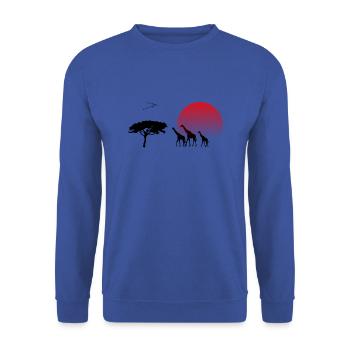 Africa safari subject - Unisex Sweatshirt - royal blue - Front - Alina (178cm) & Michal (187cm)