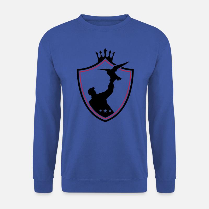 falknerei wappen falken beizjagd - Unisex Pullover - Royalblau