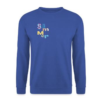 Été / Sommer - Sweat-shirt Unisexe - bleu royal - Devant - Alina (178cm) & Michal (187cm)