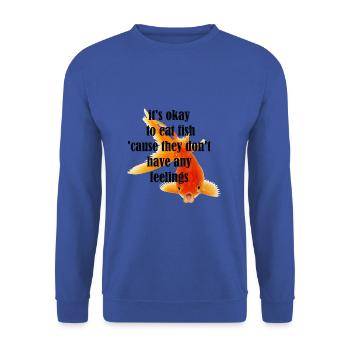 its ok to eat fish nirvana - Unisex Sweatshirt - royal blue - Front - Alina (178cm) & Michal (187cm)