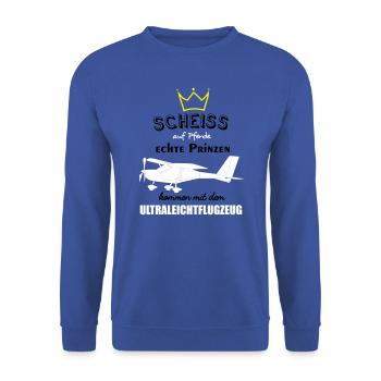 a22 Flugzeug Pilot Flieger Ultraleichtflugzeug UL - Unisex Pullover - Royalblau - Vorne - Alina (178cm) & Michal (187cm)