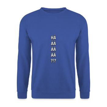 Hää ahnungslos - Unisex Pullover - Royalblau - Vorne - Alina (178cm) & Michal (187cm)