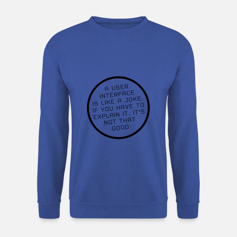 Conception UX / UI | Concepteur | Interface | IT - Sweat-shirt Unisexe - bleu royal