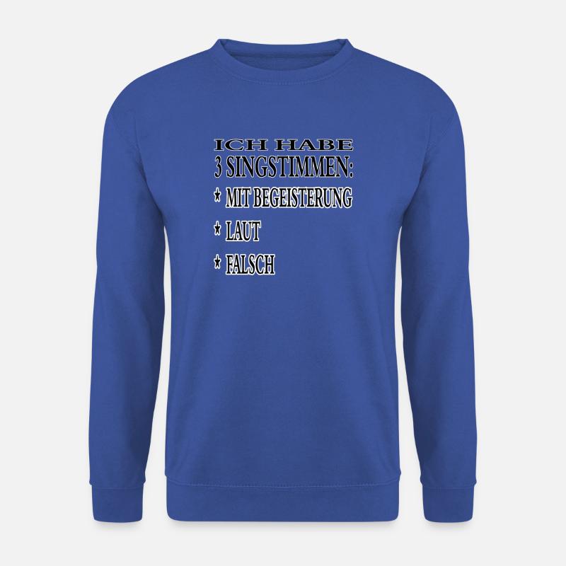 3 Singstimmen dunkel - Unisex Pullover - Royalblau