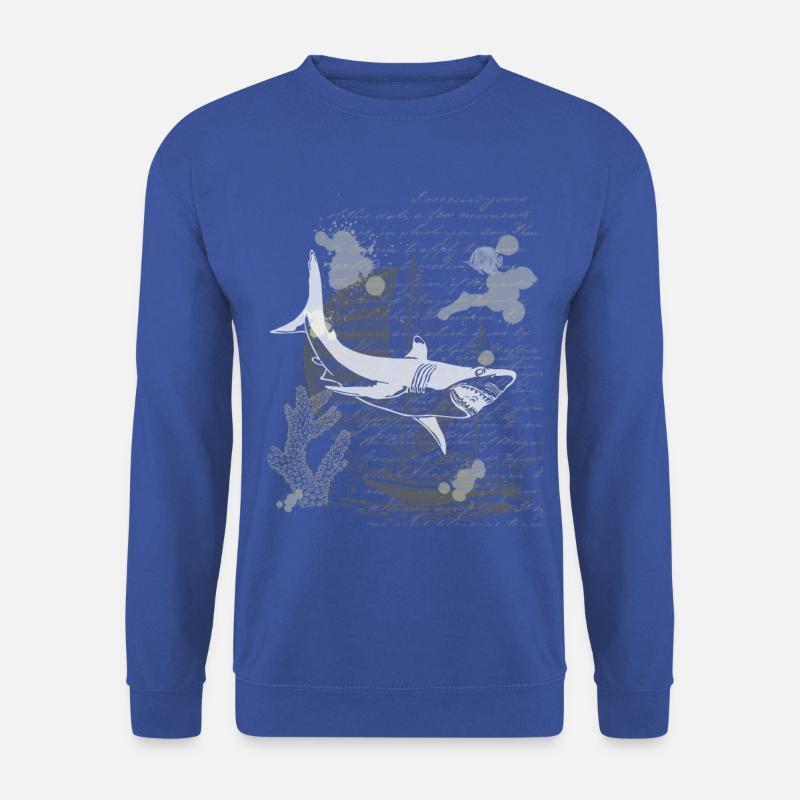 Chemise de requin steampunk vintage - Sweat-shirt Unisexe - bleu royal