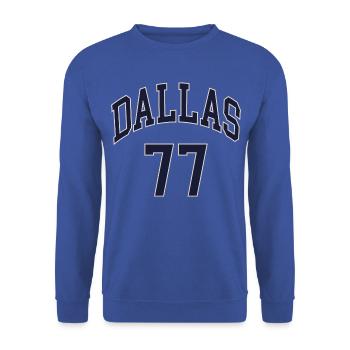 Dallas 77 - Unisex Sweatshirt - royal blue - Front - Alina (178cm) & Michal (187cm)