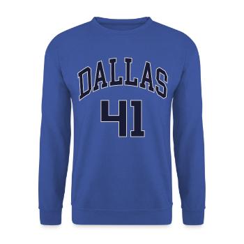 Dallas 41 - Unisex Pullover - Royalblau - Vorne - Alina (178cm) & Michal (187cm)