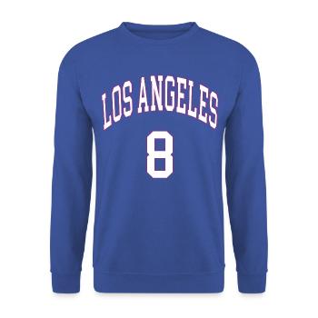 Los Angeles 8 - Unisex Pullover - Royalblau - Vorne - Alina (178cm) & Michal (187cm)