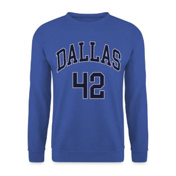 Dallas 42 - Unisex Sweatshirt - royal blue - Front - Alina (178cm) & Michal (187cm)