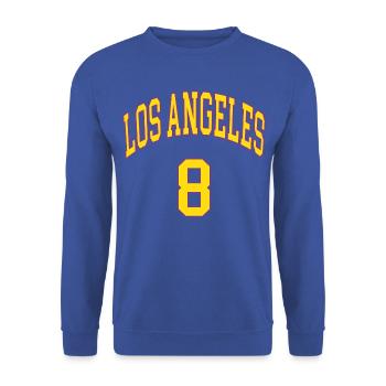 Los Angeles 8 - Unisex Pullover - Royalblau - Vorne - Alina (178cm) & Michal (187cm)