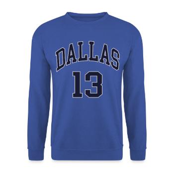 Dallas 13 - Sweat-shirt Unisexe - bleu royal - Devant - Alina (178cm) & Michal (187cm)