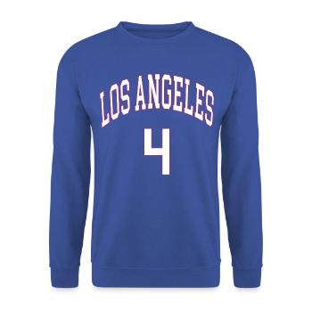 Los Angeles 4 - Unisex Pullover - Royalblau - Vorne - Alina (178cm) & Michal (187cm)