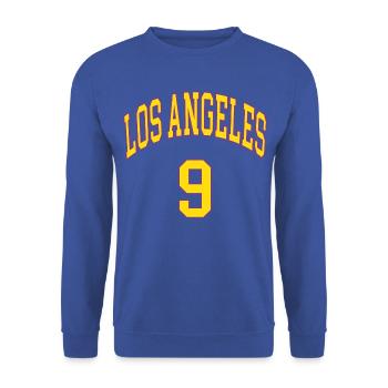 Los Angeles 9 - Unisex Pullover - Royalblau - Vorne - Alina (178cm) & Michal (187cm)