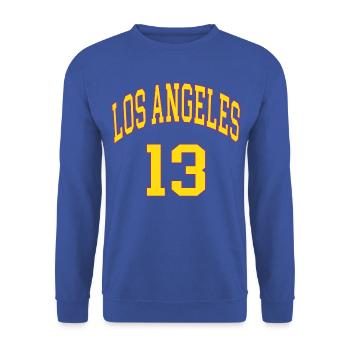 Los Angeles 13 - Unisex Pullover - Royalblau - Vorne - Alina (178cm) & Michal (187cm)