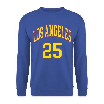 Los Angeles 25 - Unisex Pullover - Royalblau - Vorne - Alina (178cm) & Michal (187cm)