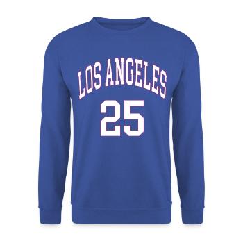 Los Angeles 25 - Unisex Pullover - Royalblau - Vorne - Alina (178cm) & Michal (187cm)