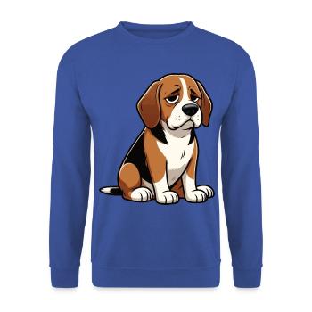 Beagle Beaglebesitzer Beaglehalter beaglehund - Unisex Pullover - Royalblau - Vorne - Alina (178cm) & Michal (187cm)