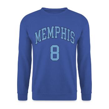 Memphis 8 - Unisex Sweatshirt - royal blue - Front - Alina (178cm) & Michal (187cm)