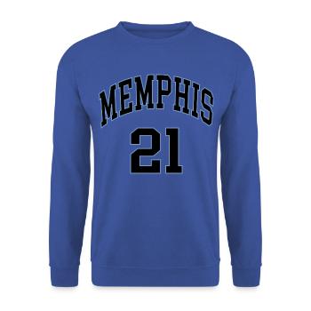 Memphis 21 - Unisex Sweatshirt - royal blue - Front - Alina (178cm) & Michal (187cm)