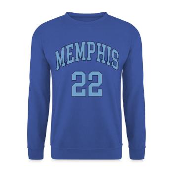 Memphis 22 - Unisex Sweatshirt - royal blue - Front - Alina (178cm) & Michal (187cm)