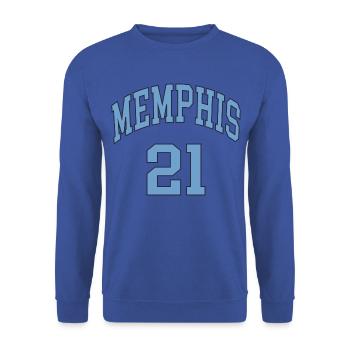 Memphis 21 - Unisex Sweatshirt - royal blue - Front - Alina (178cm) & Michal (187cm)