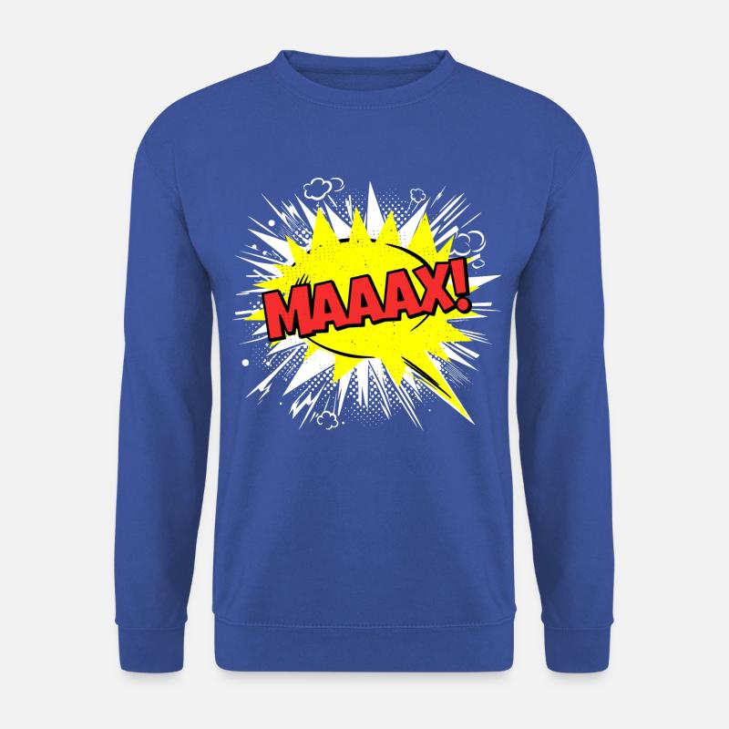 Max Name Lustige Sprechblase Maaax! - Unisex Pullover - Royalblau