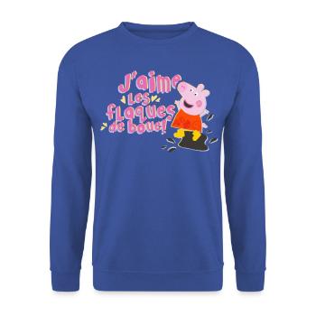 Peppa Pig Muddy Party - Unisex Sweatshirt - royal blue - Front - Alina (178cm) & Michal (187cm)