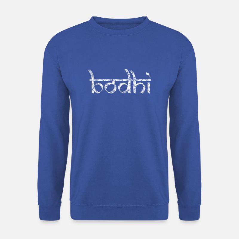 Bodhi Schriftzug in Sanskrit Schrift - Unisex Pullover - Royalblau