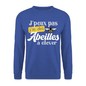 Abeille miel. Cadeau métier. Apiculteur apiculture - Sweat-shirt Unisexe - bleu royal - Devant - Alina (178cm) & Michal (187cm)