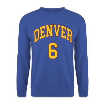 Denver 6 - Unisex Pullover - Royalblau - Vorne - Alina (178cm) & Michal (187cm)