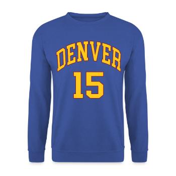 Denver 15 - Unisex Pullover - Royalblau - Vorne - Alina (178cm) & Michal (187cm)